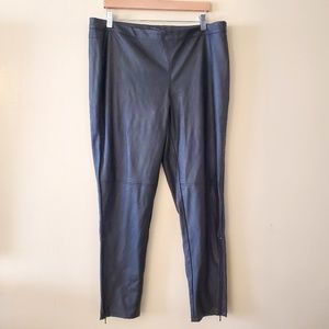 Black Faux Leather Pants Size XL